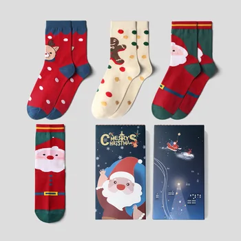 

1 pair/bag of adult socks, pure cotton adult socks, fashion autumn and winter Christmas socks over 18 years old
