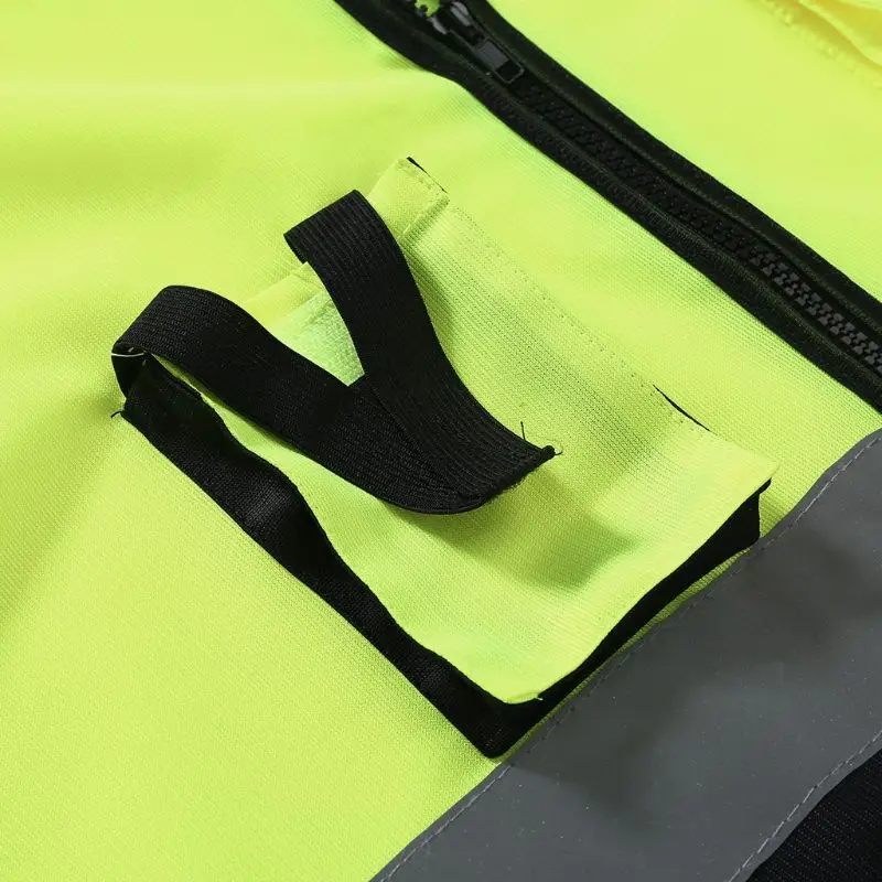 Multi-pockets High Visibility Zipper Front Safety Vest with Reflective Strips - Image 5
