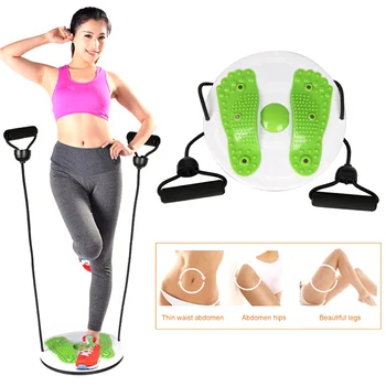 

4 Colors Multi-functional Slim Waist Machine Belt Pull Rope Twist Waist Disc Music Fitness Magnetic Waist Twister Exercise