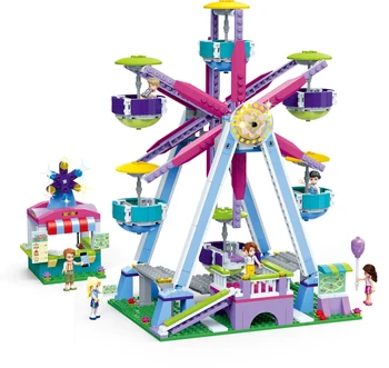 

Lepining City Girl Friends Amusement Park Ferris Wheel Figures Building Blocks Christmas Gifts Construction Bricks Toys For Kids