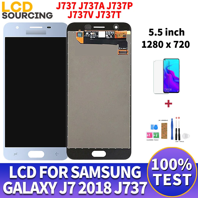 ЖК дисплей 5 дюйма для Samaung Galaxy J7 2018 J737 J737A J737P J737V J737T сенсорный экран с дигитайзером