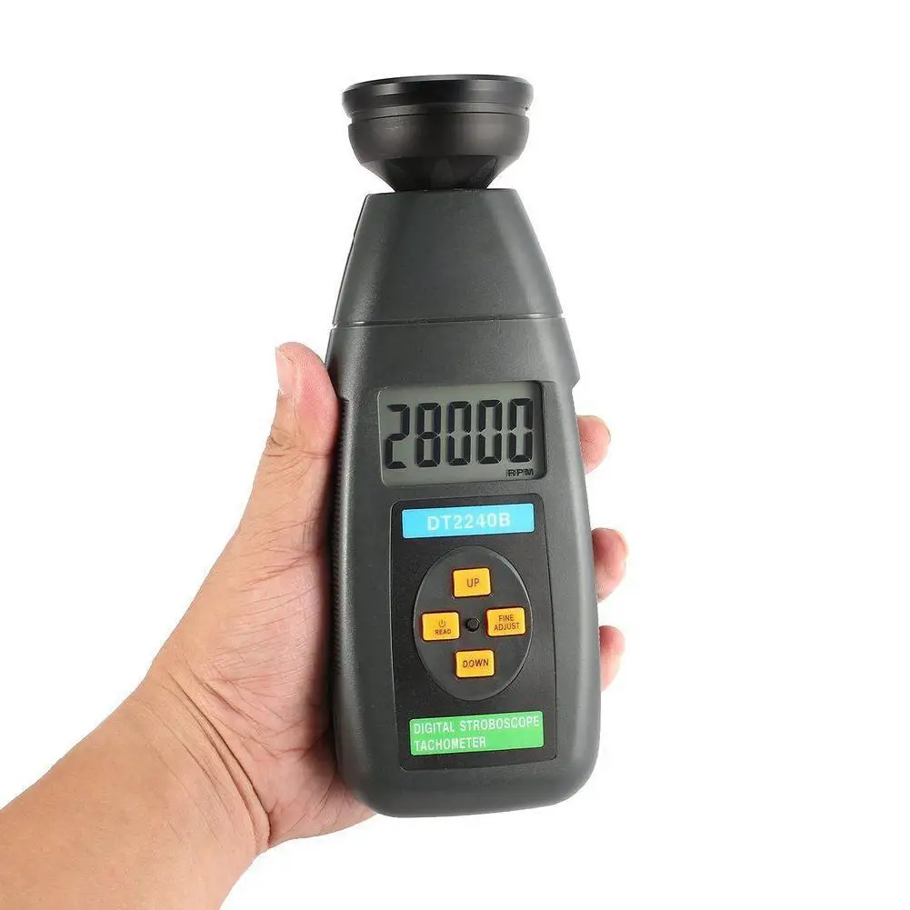 

DT2240B Digital Non-Contact Flash Stroboscope Tachometer Revolution Meter