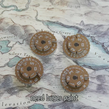 Wargame Base World – Wound Counter/Tracker/Dial/Marker 0-59 Wound Counter – 4 sets Paint By Buyer