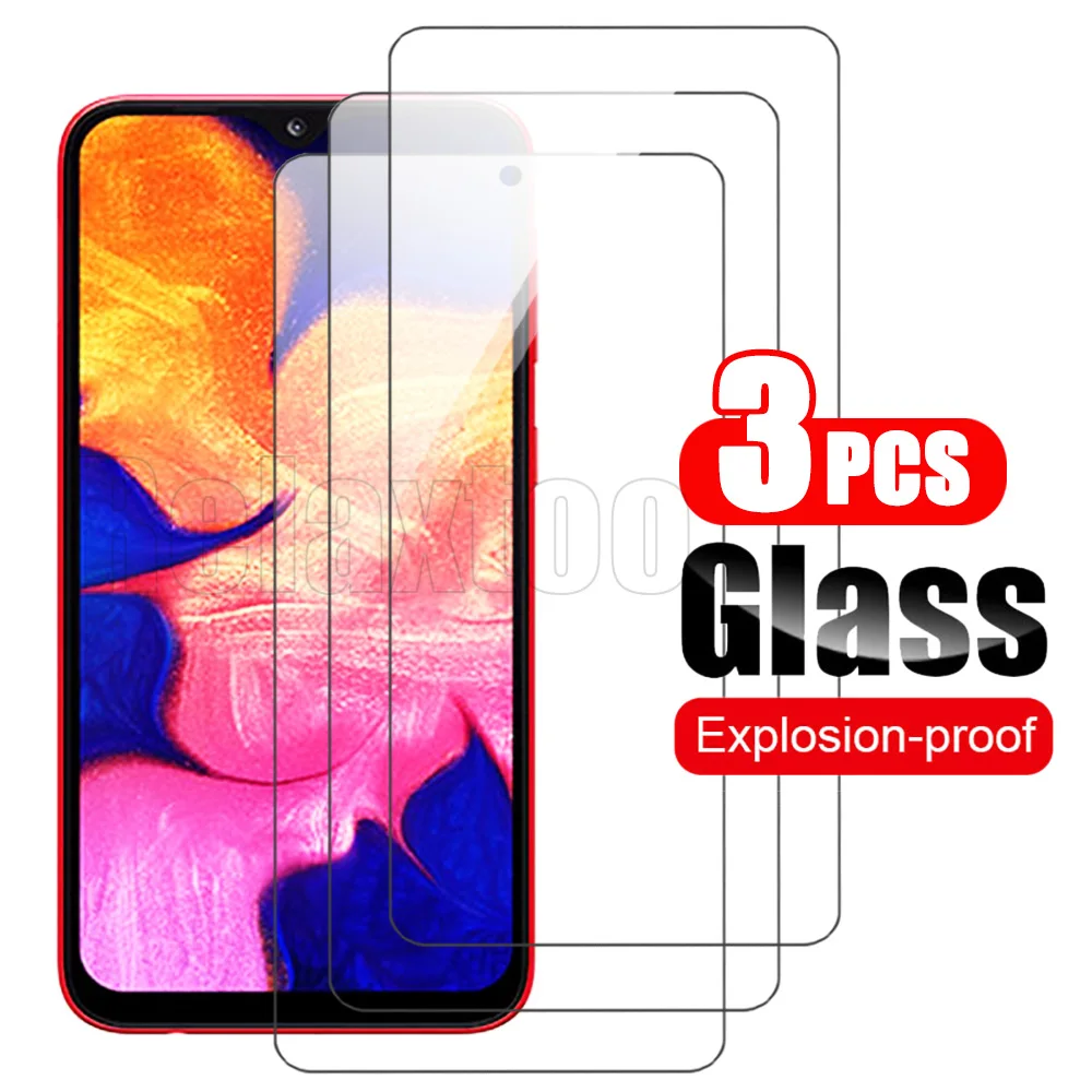 Protector de pantalla para Samsung A10 A 10, cristal templado para Samsung Galaxy A20, A30, A40, A50, A70, A70s A 20, 30, 40, 50, película de vidrio templado, 3 uds.