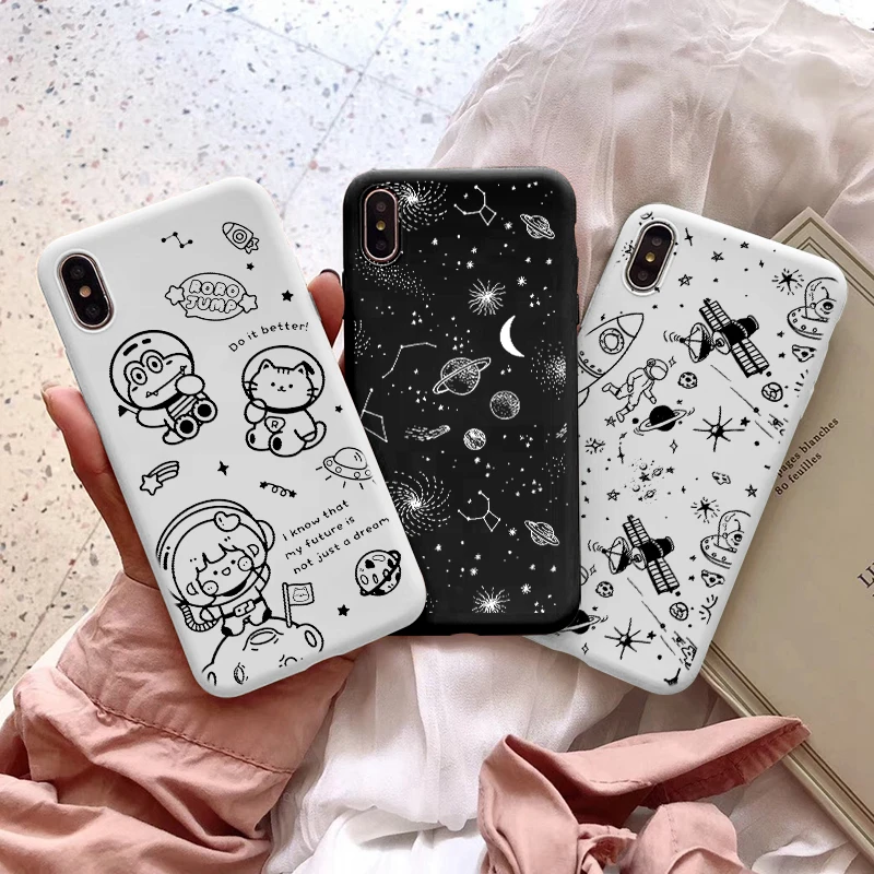 Space Planet Astronaut Case Per Honor 20 10 9X Huawei Y9 Prime Y7 Y6 P Smart 2019 2021 P20 P30 Pro P40 Lite E Y8P Y7P Cover Posteriore