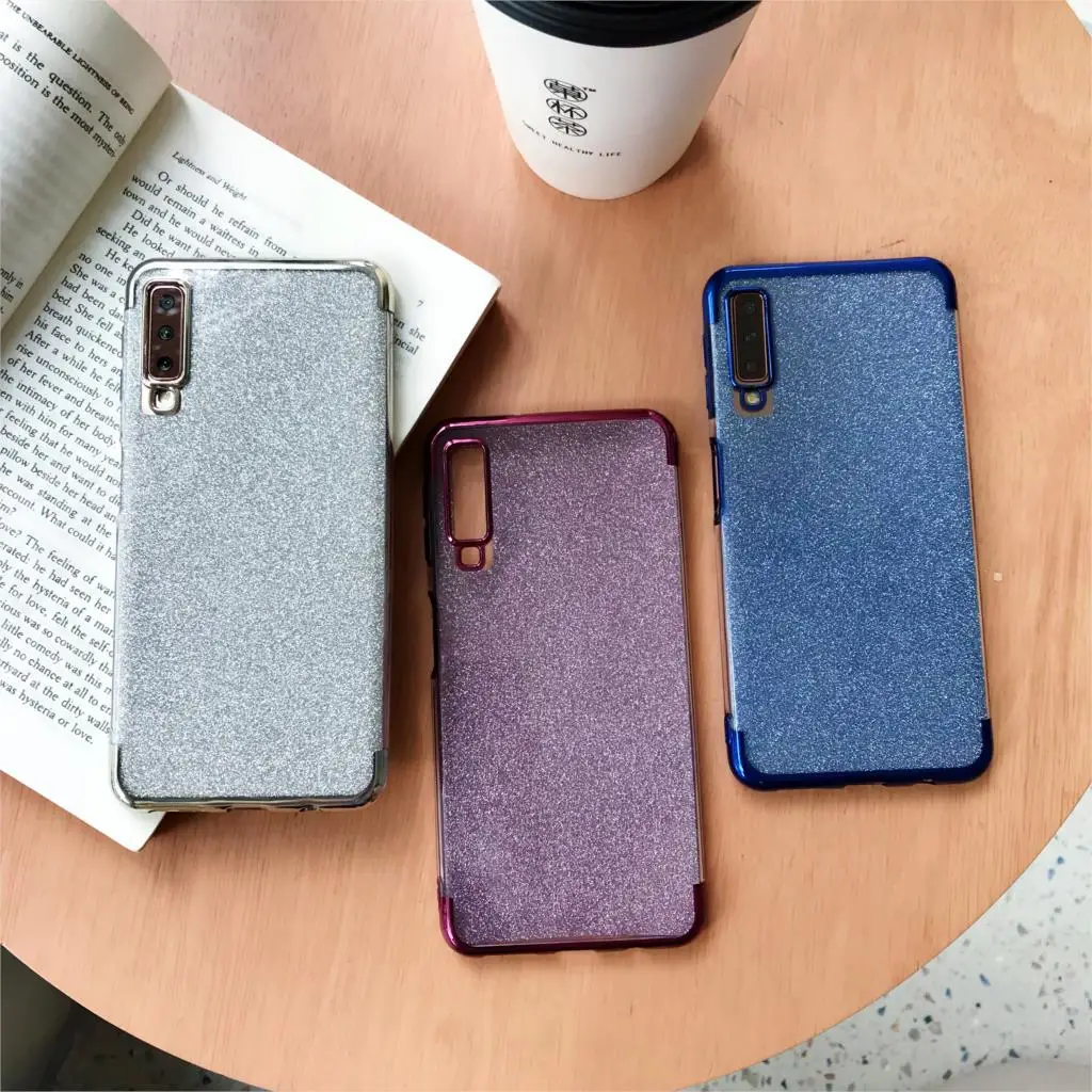 Glitter Plating TPU Soft Fundas Case For Samsung Galaxy A50 A10 A20 A30 A70 A50S A60 A10E A20E M10 M20 M30 A6 A7 A8 Cover |