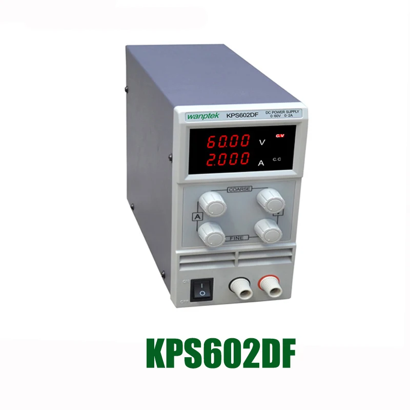 

KPS602DF Adjustable High precision double LED Display Switch DC Power Supply Protection Function 60V2A 110V-230V 0.1V/0.001A EU