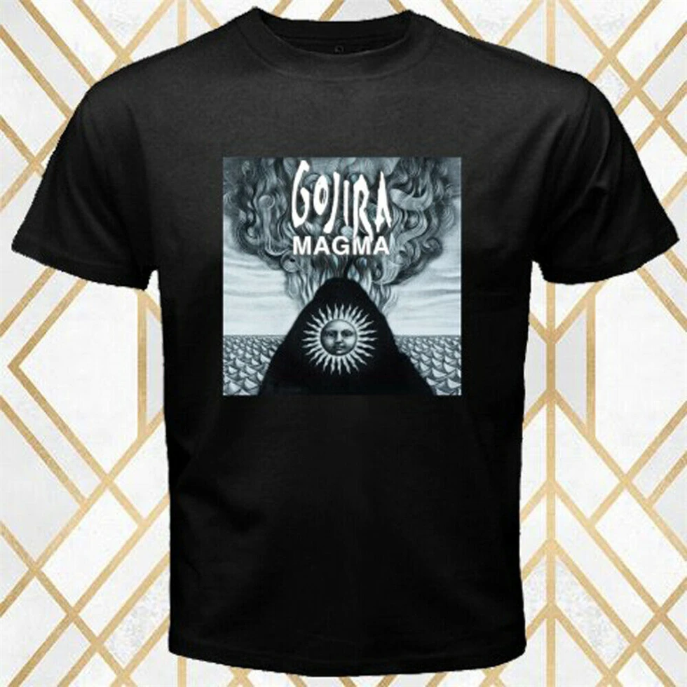 Gojira Heavy Metal Band Magma Album Logo Мужская Черная Футболка размер S - 3Xl графическая футболка |