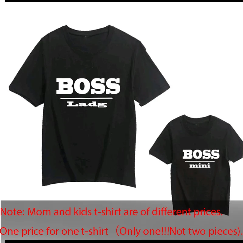 boss white Gourd Doll/Семейные комплекты футболка женская футболка для сына и дочки топы для детей; Повседневная футболка для маленьких девочек и мальчиков - Цвет: boss white
