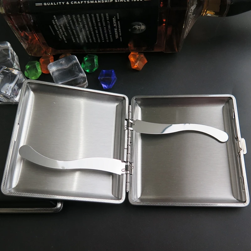 Leather Cigarette Case Hold Men's Gift Cigarette Box Business Men Cigar Case Gadget For Smoker Smoke Tools6