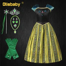 Платье Эльзы для девочек; платье принцессы Снежной королевы с накидкой; детский маскарадный костюм для девочек; детская одежда Авроры для дня рождения; 10