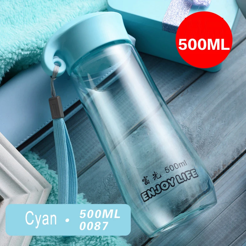 FuGuang спортивные Бутылки для воды 500/650 ml Протеин шейкер для путешествий на открытом воздухе Портативный герметичные Тритан пластичные моя бутылка для напитков без добавления бисфенола А