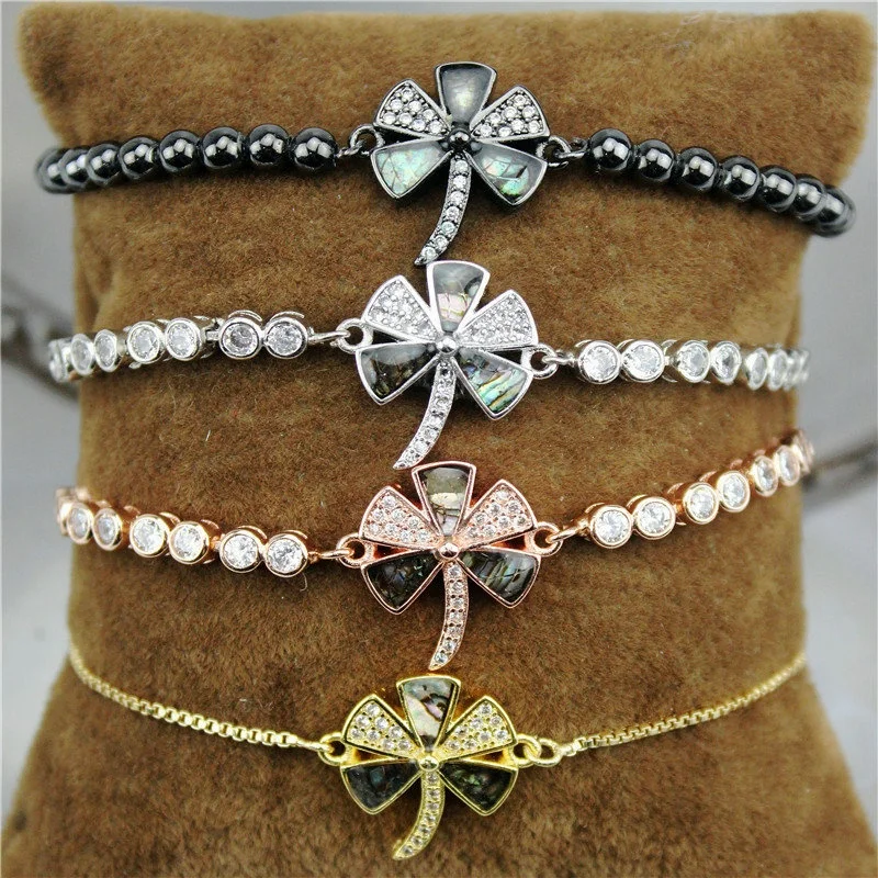 10 шт/уп, модный и забавный браслет, четыре цвета, cz браслет, регулируемый циркониевый браслет, Женский cz ювелирное изделие