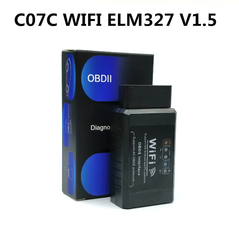 C07A C07B C07C черный V1.5 WI-FI ELM327 для Android, Apple двойной Системы OBD2 автомобильный детектор OBDII OBD 2 ELM 327 Диагностический Инструмент launch