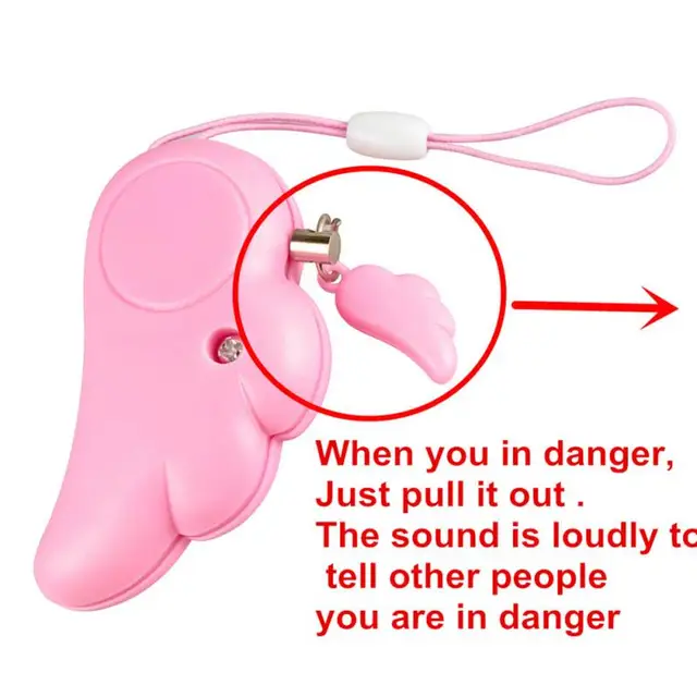 90DB Self Defense Alarm Anti-wolf  Women Security Protect Alert Personal Safety Scream Loud Keychain Emergency Alarm Blue/Pink 1