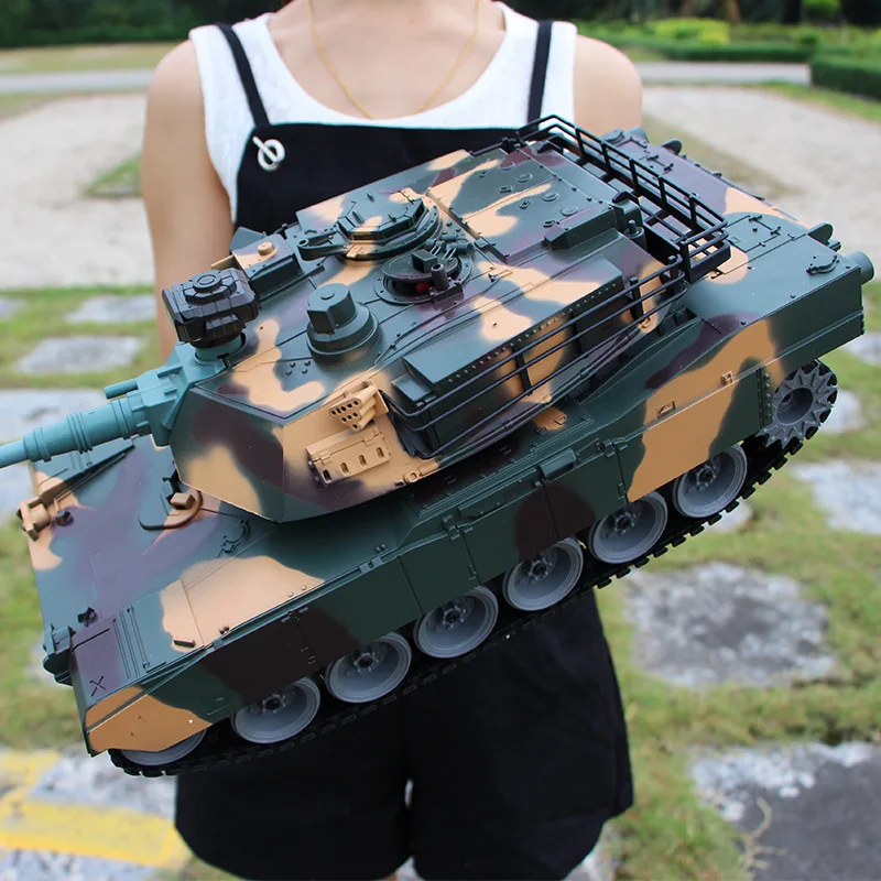 US $113.60 50cm Large Buggy Remote Control Tank Model Battle Tank Emission Bullet With Led Light 24g Crawler Tank Rc Car Toys For Children