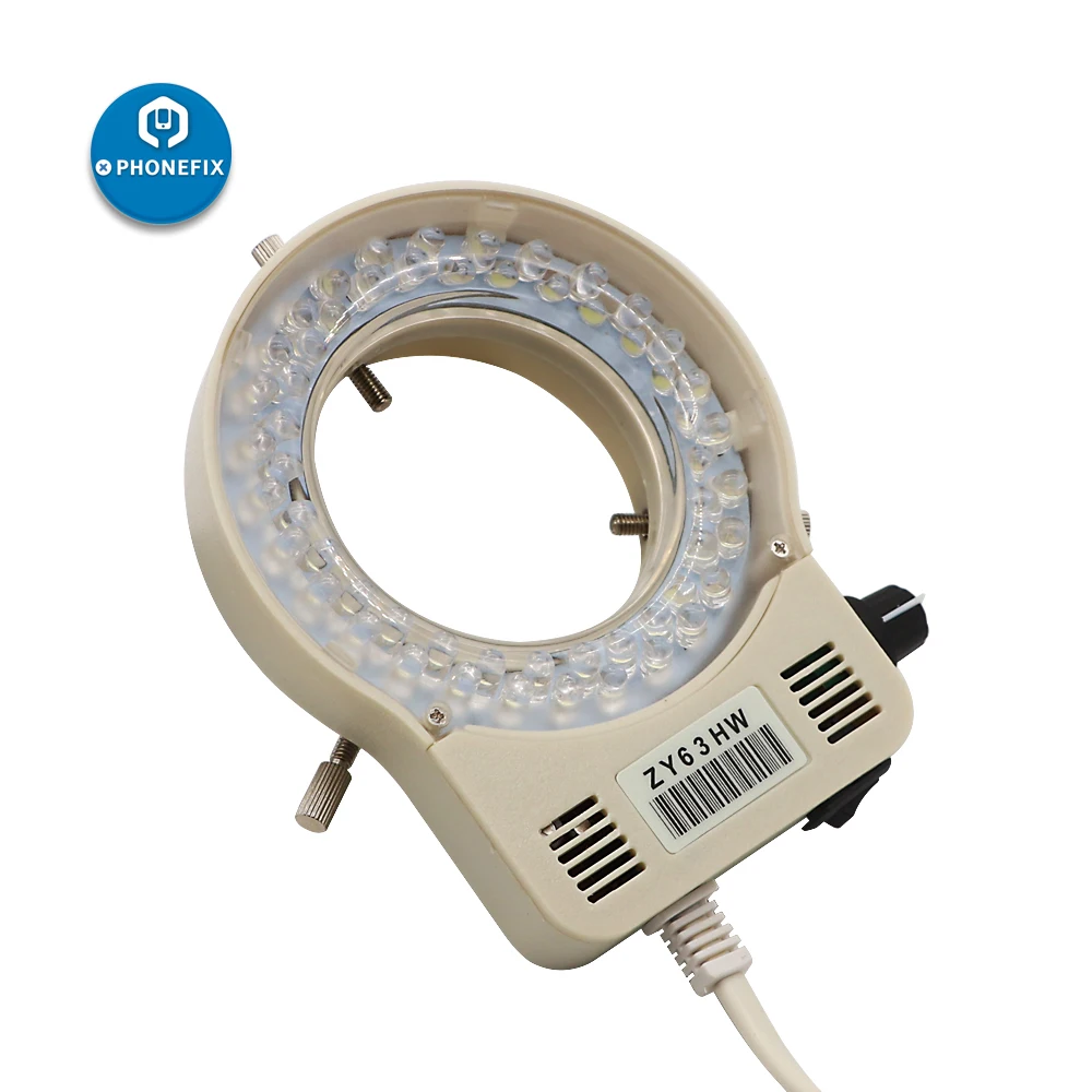 PHONEFIX МИКРОСКОП СВЕТОДИОДНЫЙ круг Тринокулярный кольцевая лампа Регулируемый микроскоп со светодиодной подсветкой 100-240V для ремонт печатных плат