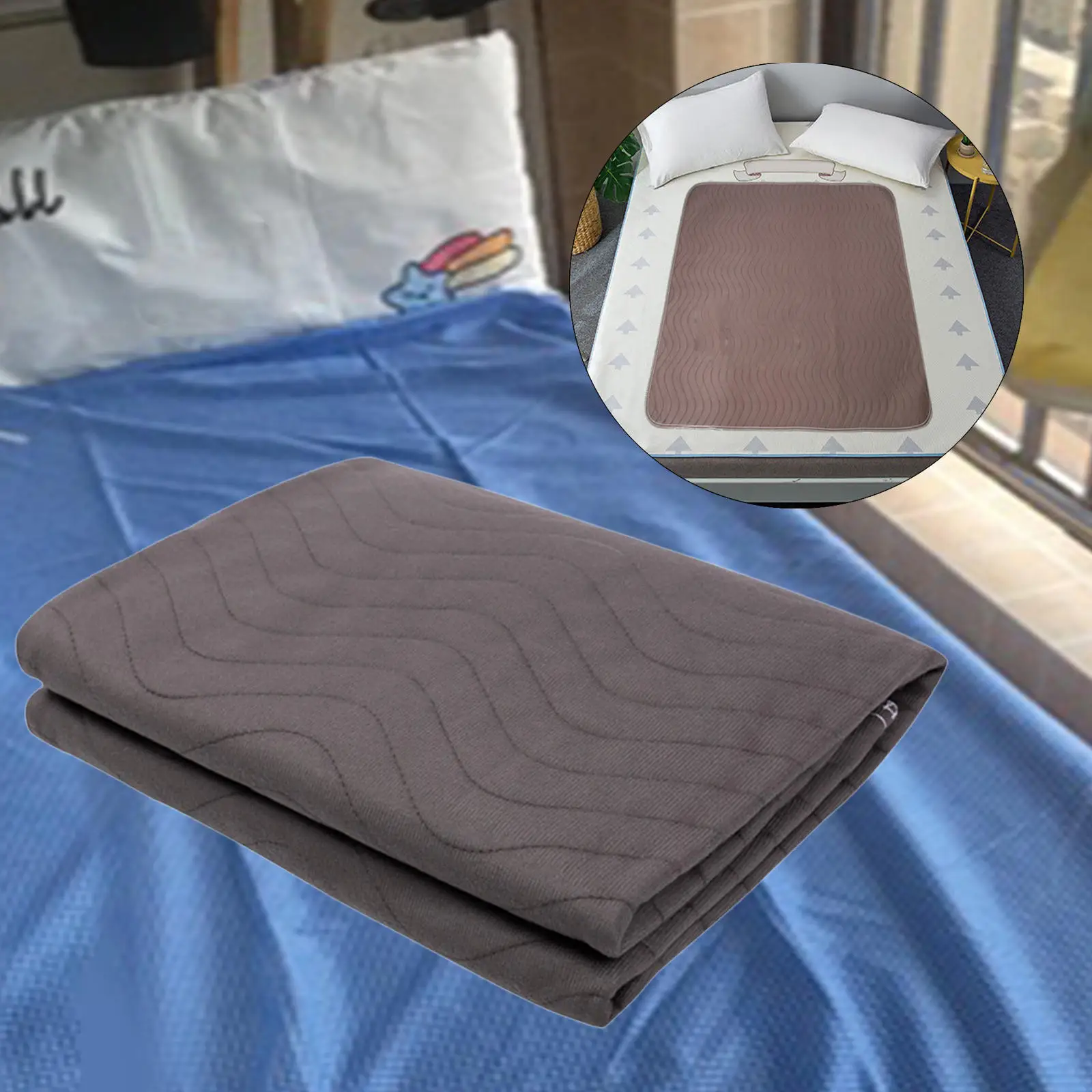 Incontinence  Bed Pad Chair Pad Washable Waterproof Protector for Spills Urine Fluids Adults Rubber Underwear Changing Pee 4