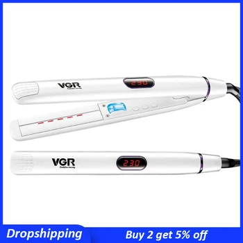 

Professional Hair Straightener for Women LCD Display Ceramic Tourmaline Ionic Flat Iron Straightens and Curls Adjustable Temp