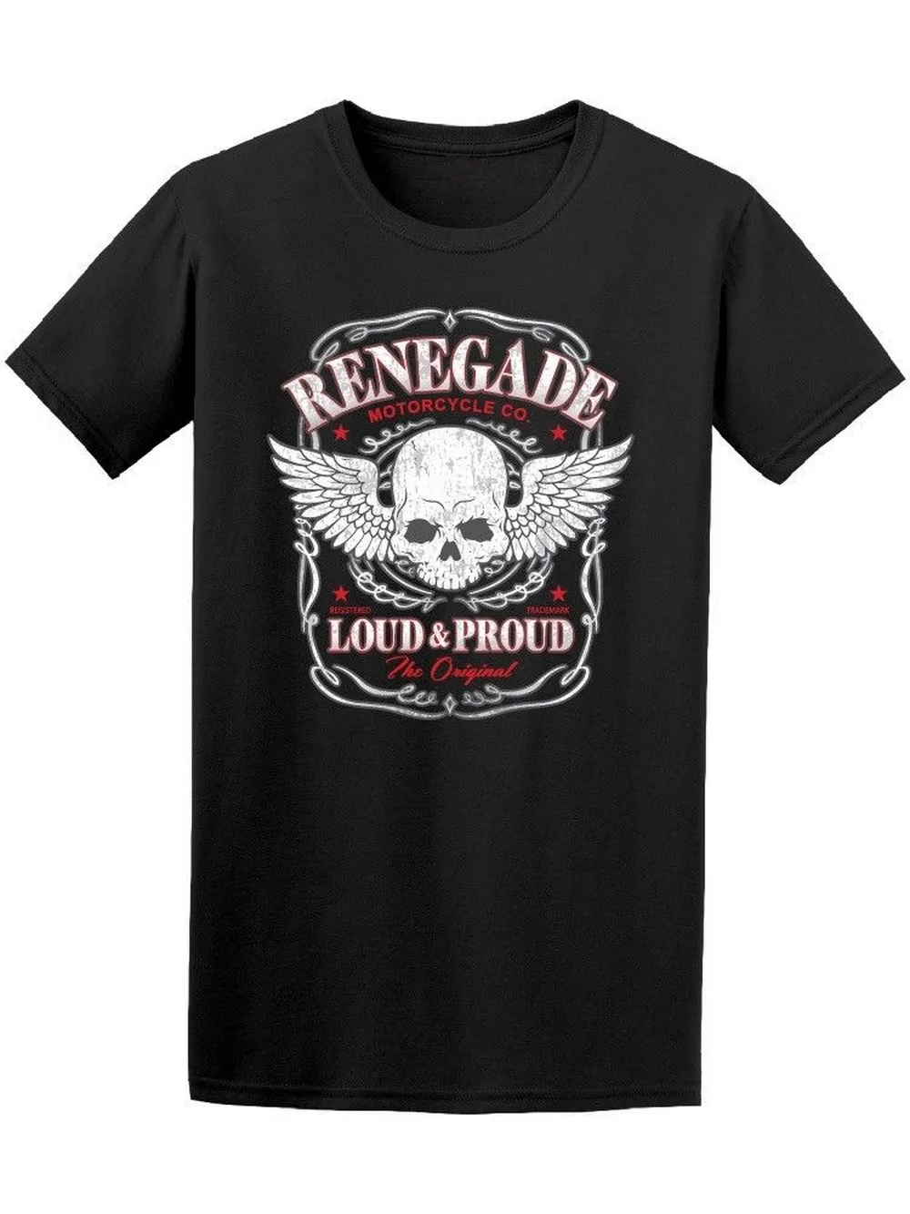 Мужская хлопковая футболка Renegade Wing Skull Loud &amp Proud Забавный дизайн | одежда