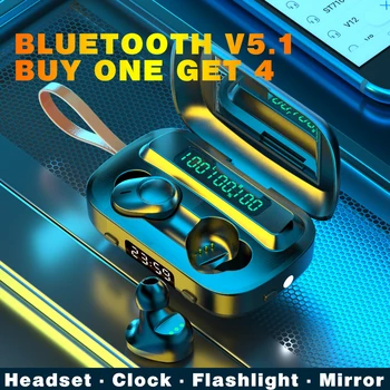 

New TWS M13 Wireless Earphone Bluetooth V5.1 Earphones Sport Earbud Noise Cancelling IPX7 Waterproof Wireless Headset With Mic