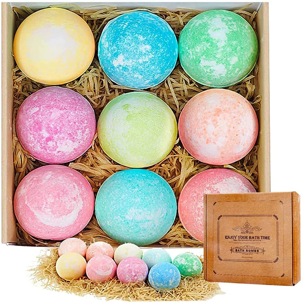 MAXFRESH Bath Bombs Gift Set Citric Acid Body Works Spa Bubble Dry Skin Moisturize Stress Relief