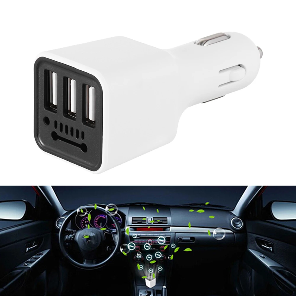 Автомобильный очиститель свежего воздуха 3 USB 2 в 1, быстрое зарядное устройство, ионизатор отрицательных ионов, генератор кислорода, очиститель, авто аксессуары