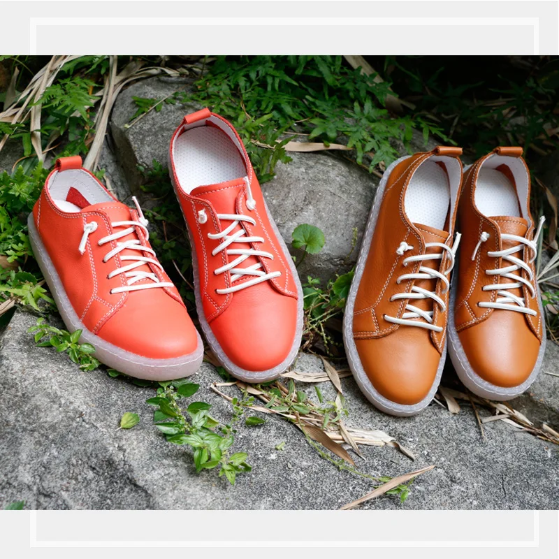 

2019 New Style Korean-style Low Top White Shoes Jelly Color STUDENT'S Shoes Flat Genuine Leather Shoes Women's Tmall Signature