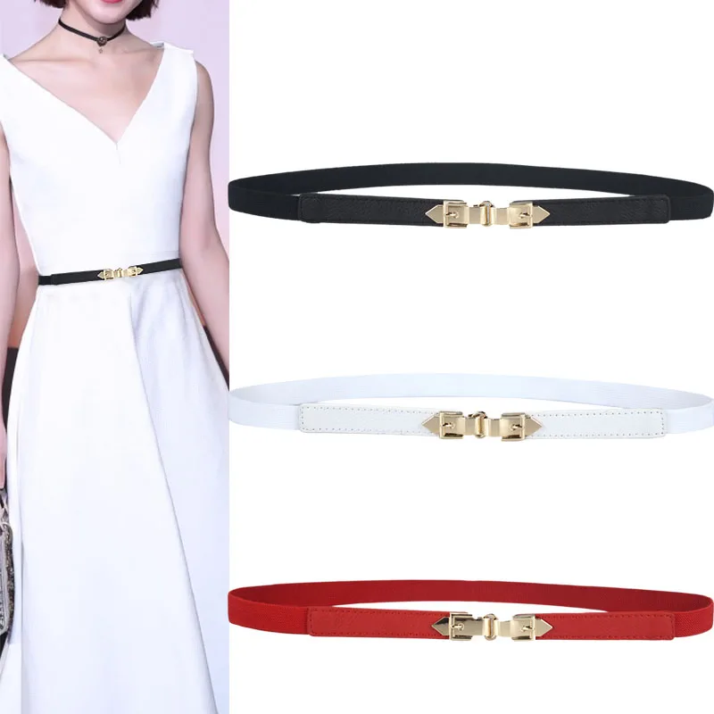 skinny black belt for dress