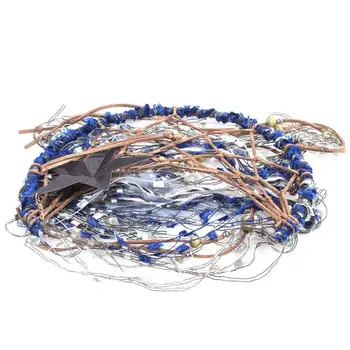 

New Dream Catcher Handmade Half Circle Moon Design Dream Catcher Feather Hanging With Star Home Decoration Ornament Festival Gif