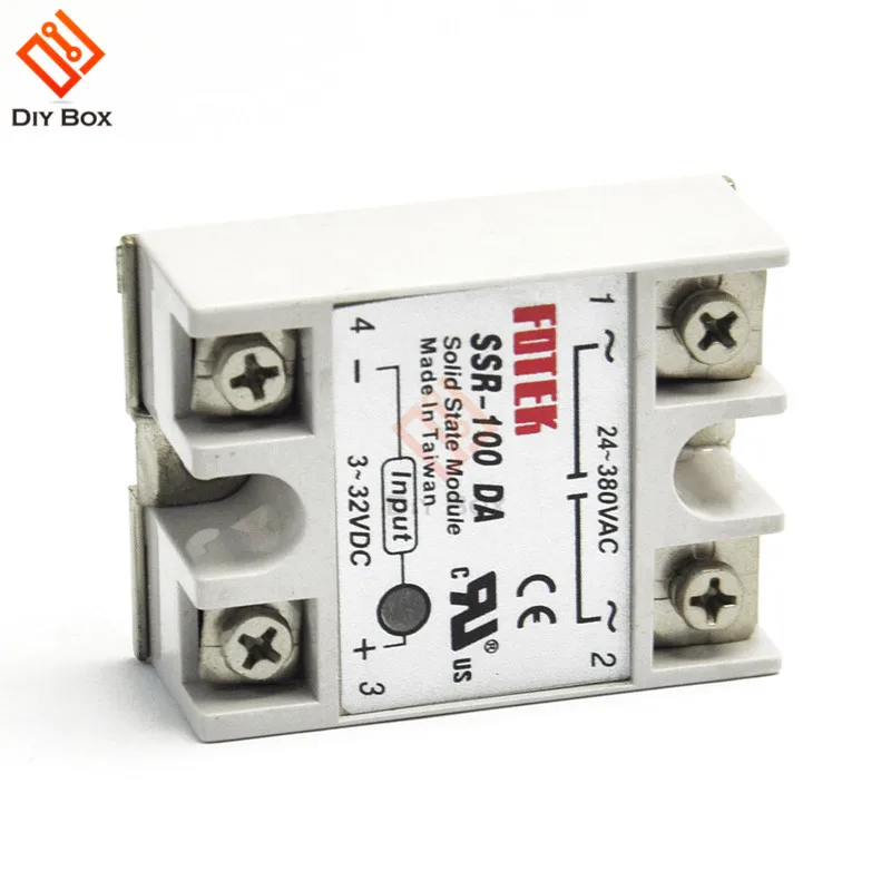 SSR-100DA Твердотельные реле DC-AC Управление реле SSR-50DA SSR-60DA SSR-75DA SSR-100DA реле конвертер SSR-10DA SSR-25DA SSR-40DA - Габаритные размеры: SSR-100DA
