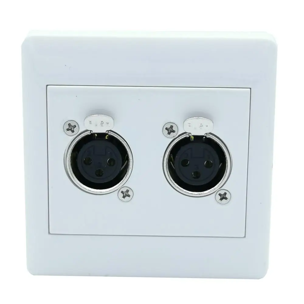 Plaque Murale PRO SIGNAL PSG08155 - 2 Prises XLR Femelles 3 Broches Pour Audio Pro