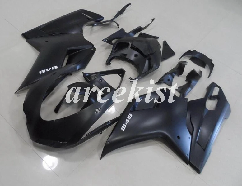 

Injection New ABS Full Fairings Kit Fit for DUCATI 848 evo 1098 1198 1098S 2007 2008 2009 2010 2011 2012 Body Set black matte