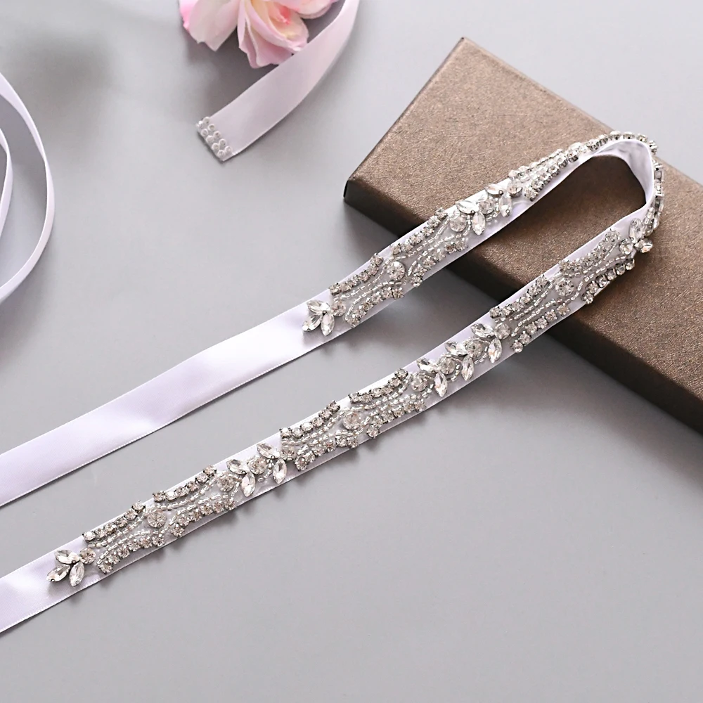

TRiXY S430 Women's Rhinestones Belt Jeweled Belt for Formal Dress Belt Rhinestone Belt Applique Satin Ribbon Belt Jeweled Belt