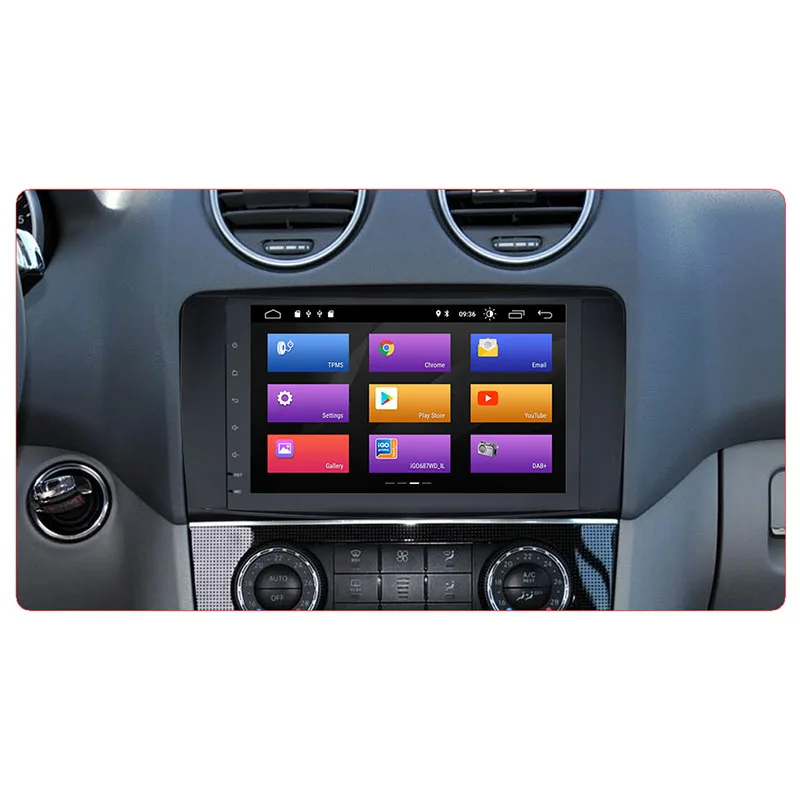 Android 9.0 Auto Radio DVD Player für Mercedes Benz R Klasse W251 R280 R300 R320 R350 R500 R63 AMG 