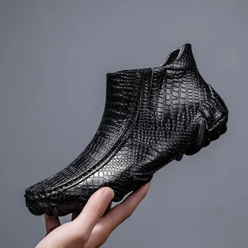 

Spring Autumn Plus Size Chelsea Boots Men For Martin Boots Adult Dr Motocycle Boots Warm Ankle Boots Winter Shoes Men Shoes38-4