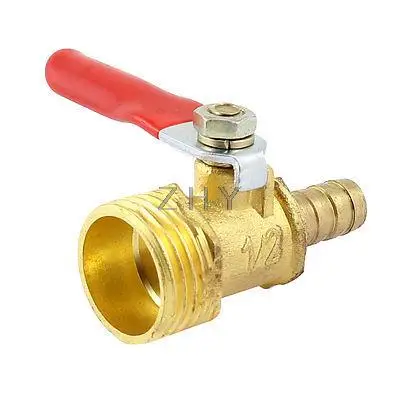 21 мм Наружная резьба до 8 мм шлангный красный Рычаг Ручка латунный шаровой клапан