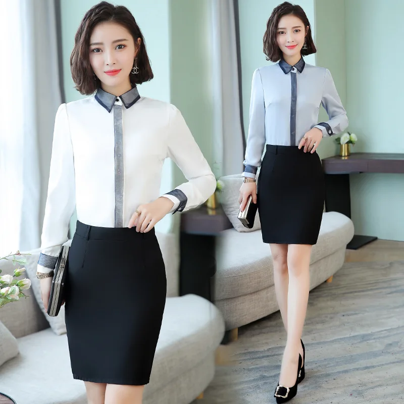 

Loose-Fit Commuting White Collar White Wear Skirt Set Slimming Fashion Young-Style