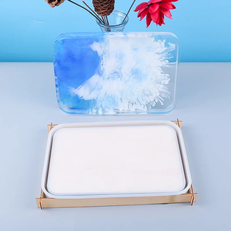 YZY Super Big Dish Mold Funny DIY Silicone Mold Resin Make Your Own Tray Plate Epoxy Resin Molds Fluid Art Supplies Home Deco