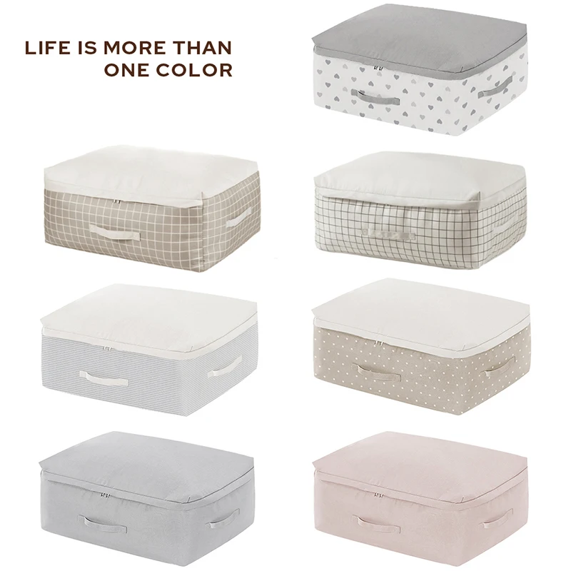 Foldable Clothes Quilt Storage Bags Organizer Pillow Blanket Boite Rangement Large Capacity Clothing Storage Bag Home Organizer