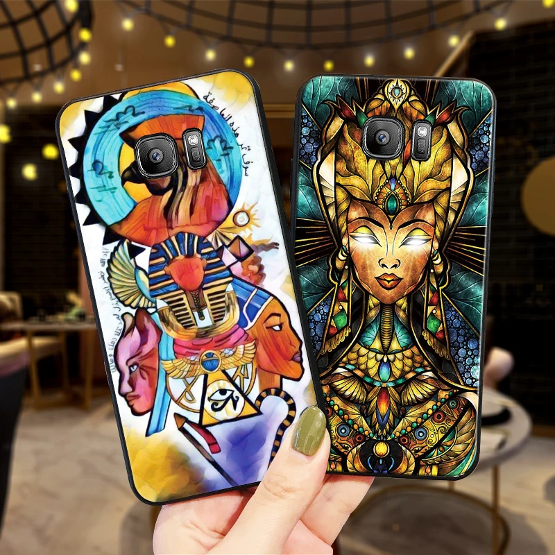Египет Нефертити Мягкий силиконовый чехол для телефона Samsung Galaxy S6 S8 край S7 S9 плюс