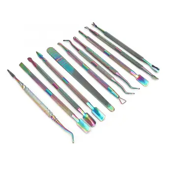 

Cuticle Remuver 11pcs Professional Dead Skin Remover Fork Nail File Gel Polish Pusher Manicure Tool Set Cuticle Remover Tool