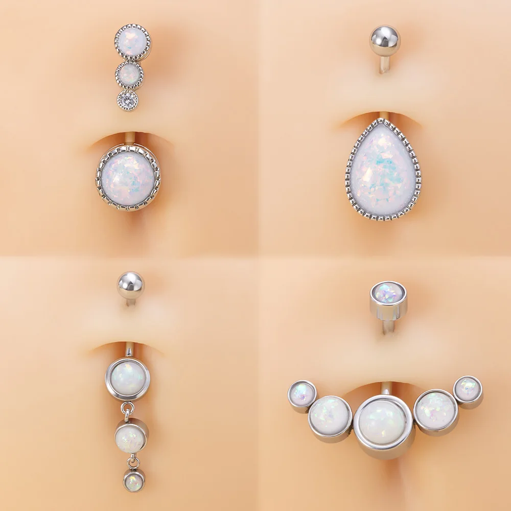 1 шт. Женское кольцо для пупка из хирургической стали | Украшения и аксессуары