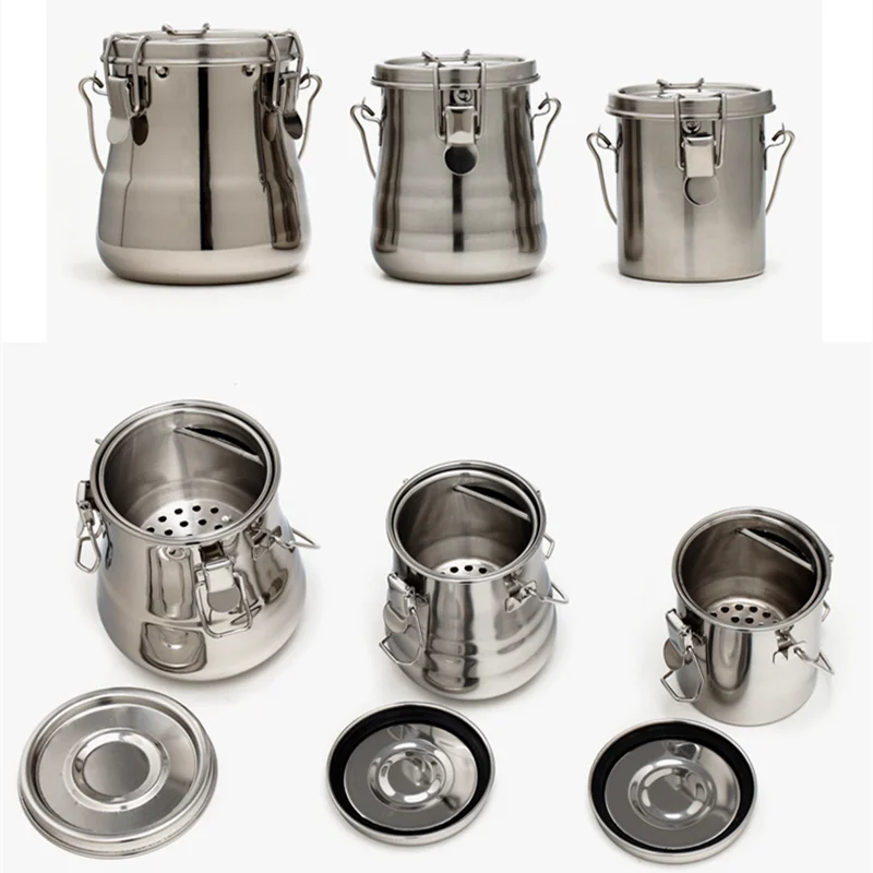 Stainless steel pen-washing bucket sealed portable pen-washing device drying pen holder sketching oil painting art supplies paint washing bucket