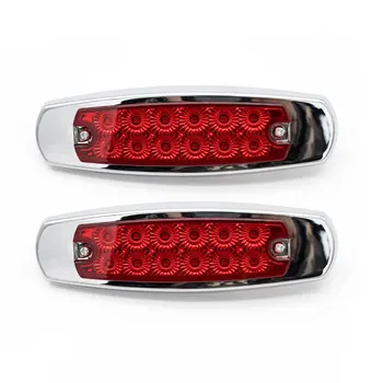

1 Pair Car External Lights LED 12-24V 12 LED Auto Car Bus Truck Lorry Side Marker Indicator low LED Trailer Light Rear Side Lamp