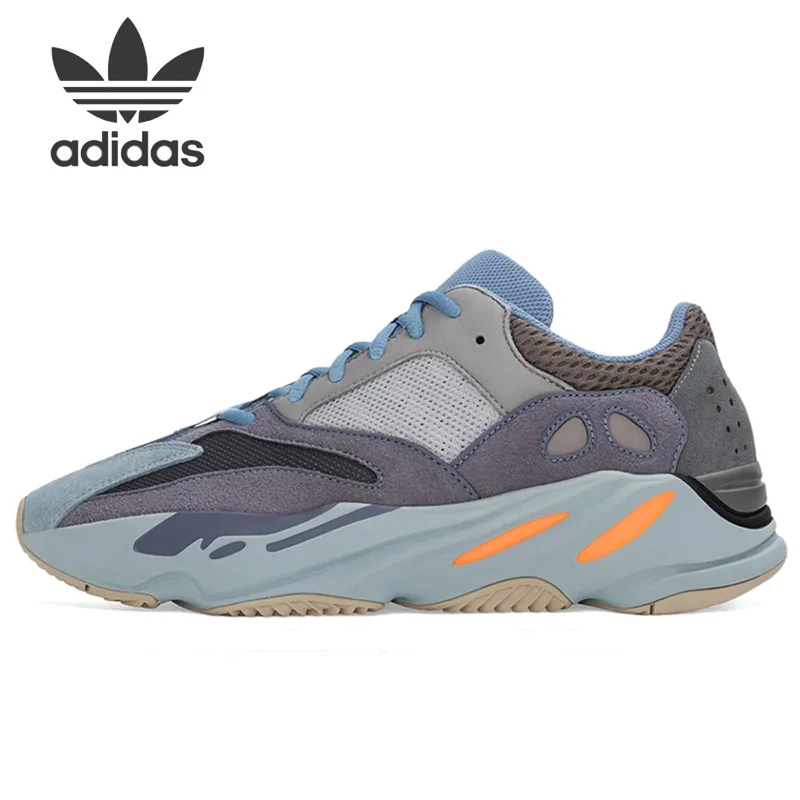 Аутентичные уличные кроссовки Adidas Yeezy 700 Углеродные синие мужские унисекс