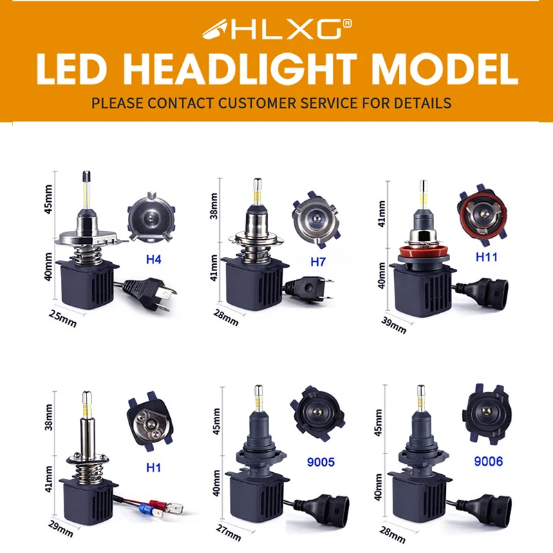 Hlxg с чипом SAMSUNG CSP H4 Led H7 4 стороны 9005 HB3 LED H11 H8 H1 Автомобильные фары 15000LM 80 Вт 6500 к