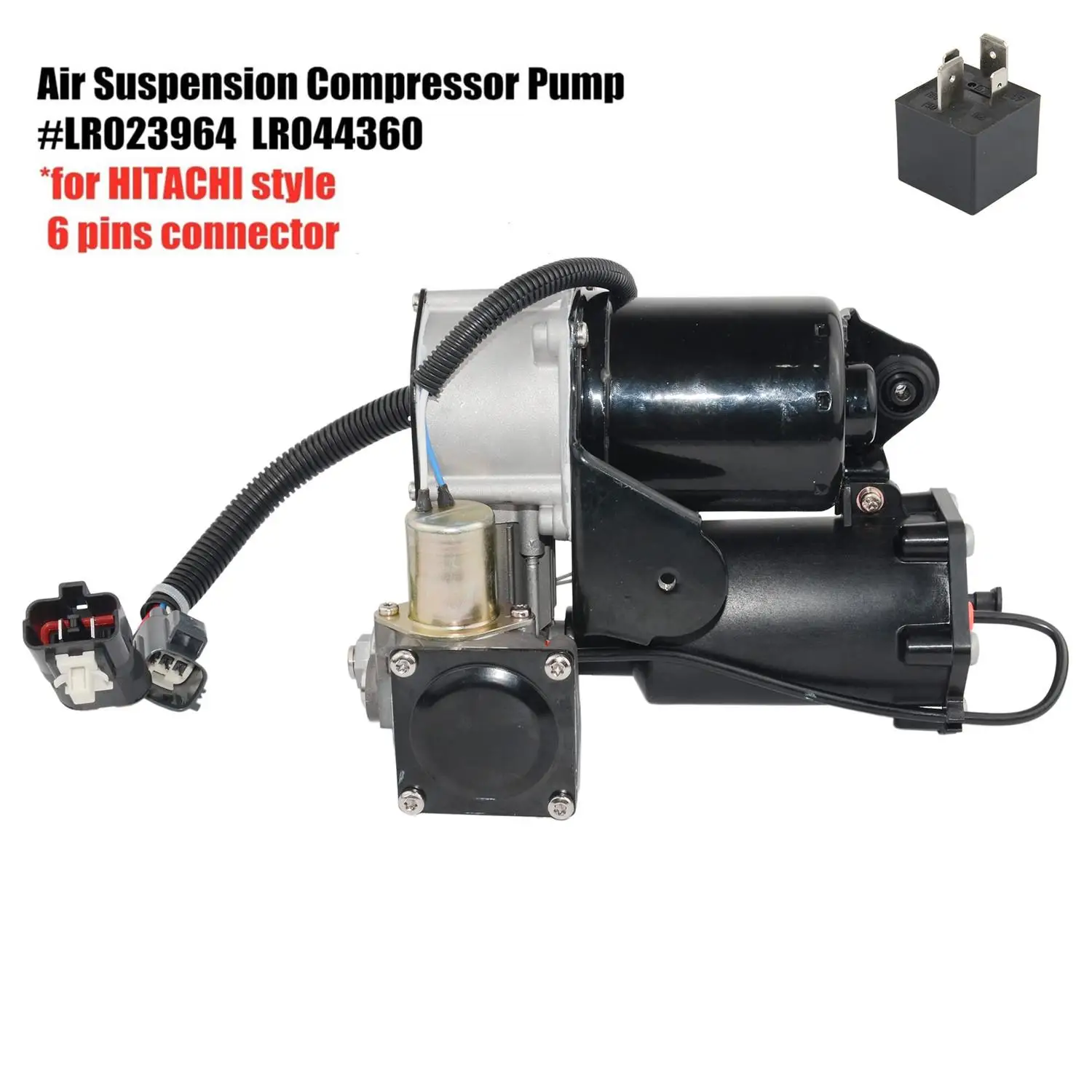 AP03 Air Suspension Compressor Pump Hitachi style+Relay For Range Rover Sport Discovery 3&amp4 LR072537 LR044360 LR023964 | Автомобили и