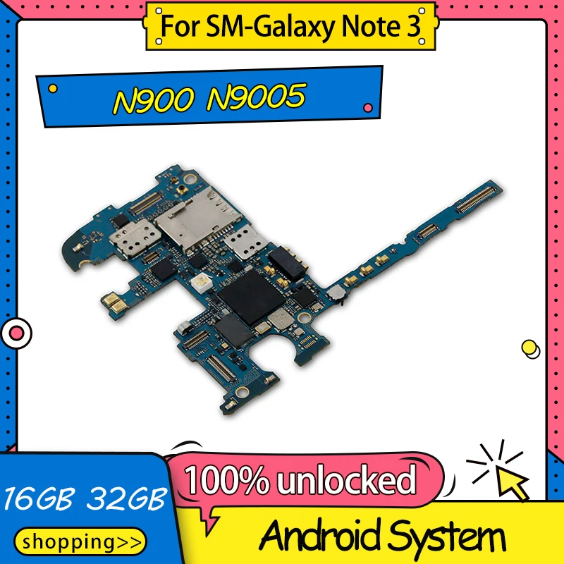 TDHHX 16 ГБ 32 полностью Рабочая б/у оригинальная плата для Samsung Galaxy Note 3 N900 N9005