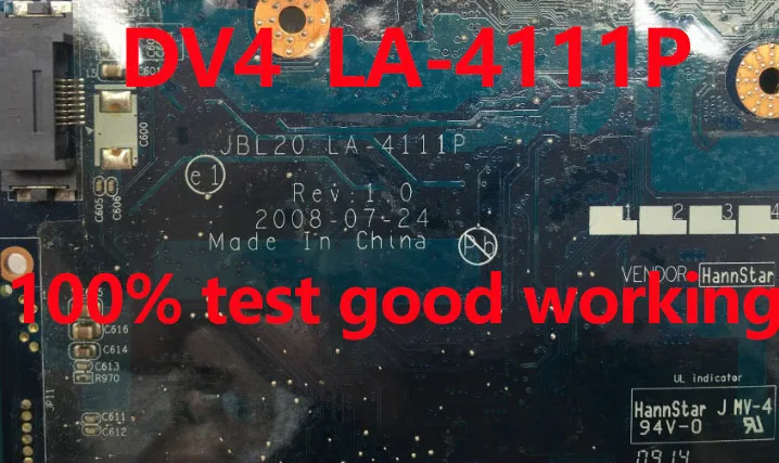 Материнская плата для ноутбука HP DV4 1212LA 1220US 1225DX JBL20 1322US 511858 001 488238 001|Материнские